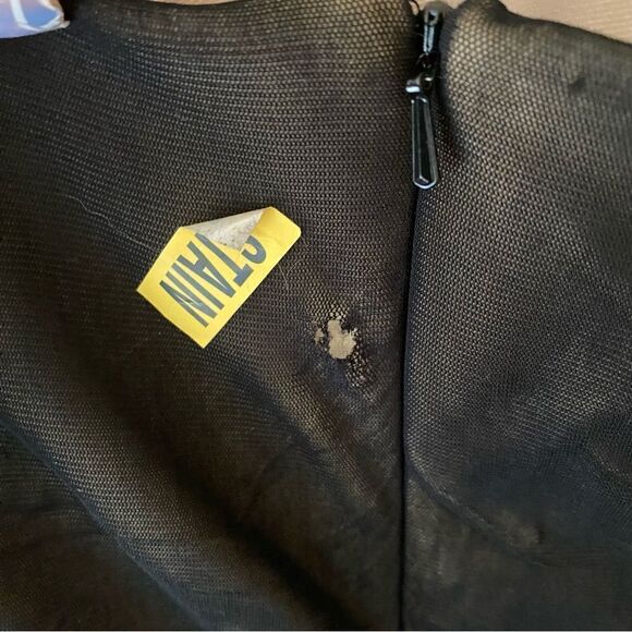 Michael Costello x REVOLVE India Midi Dress Black nude net strapless ruched XL - Picture 9 of 13